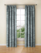 Chenille Silver Blue Curtain Fabric