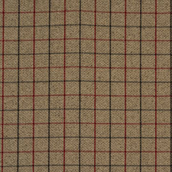 Bamburgh Red Curtain Fabric