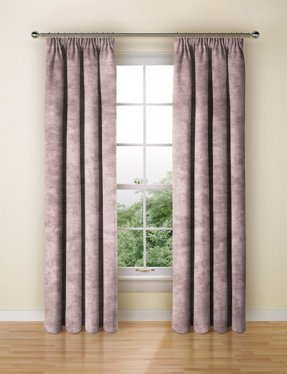 Chenille Blush Curtain Fabric