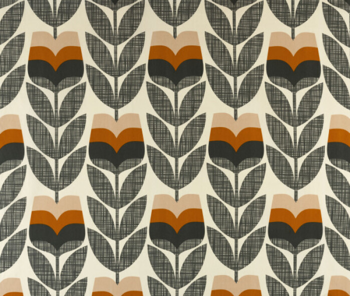 Orla Kiely Rosebud Moss Curtain Fabric