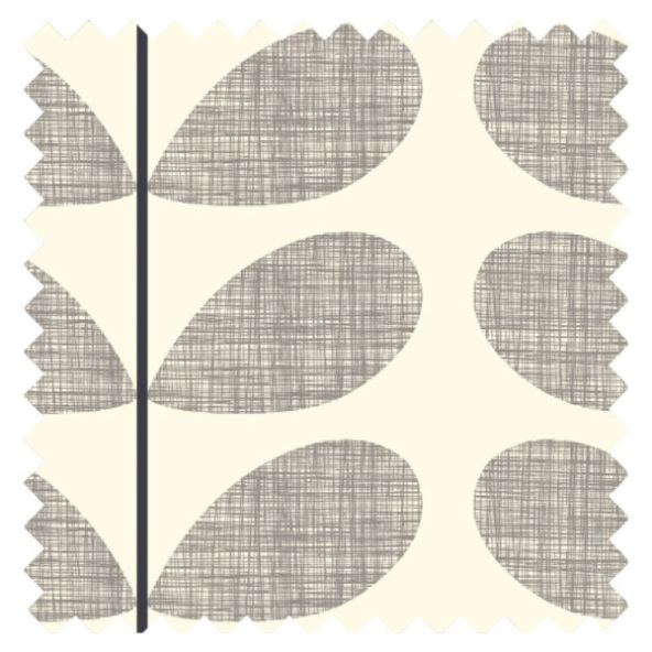 Orla Kiely Scribble Stem Grey Curtain Fabric