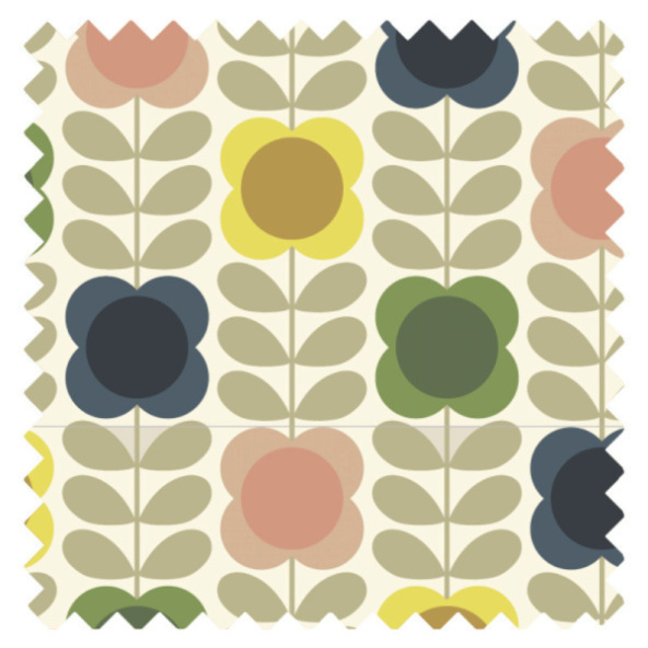 Orla Kiely Summer Flower Stem Multi Curtain Fabric