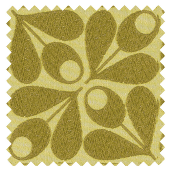 Orla Kiely Woven Acorn Cup Yellow Olive Fabric