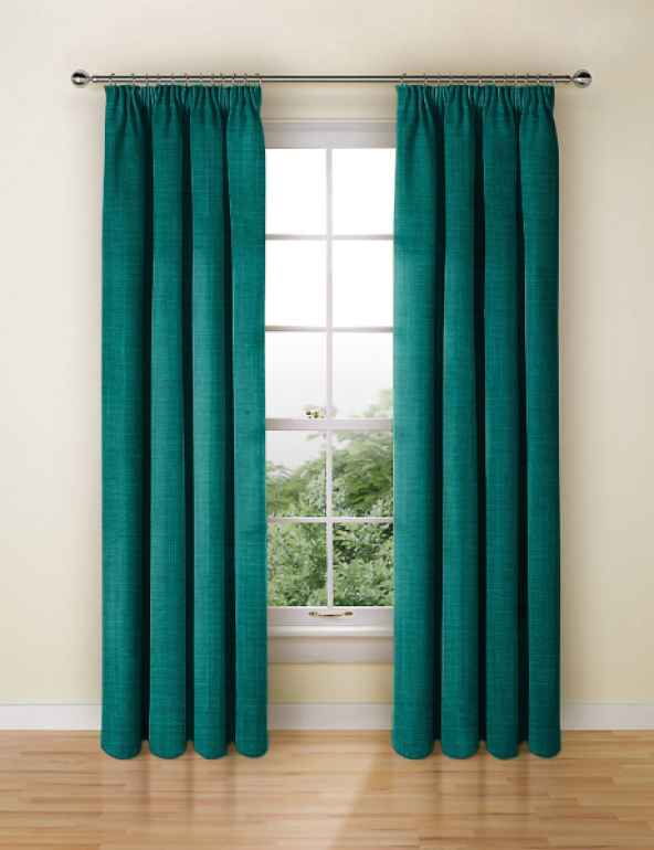 Poro Teal Curtain Fabric